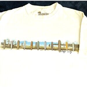 No Bad Days Vintage T Shirt Surf City Beach Board Graphic Cotton XL Mens 90s Y2K